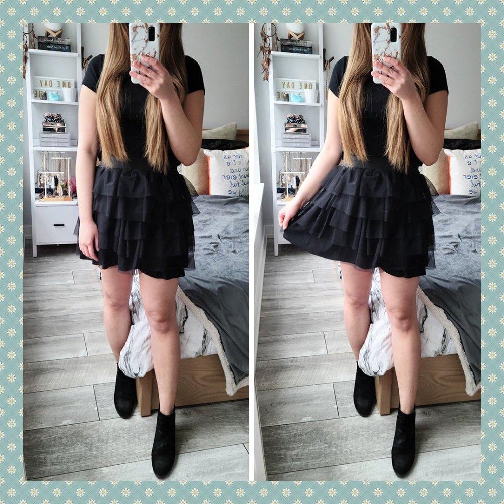 NWOT Black Tulle Skirt